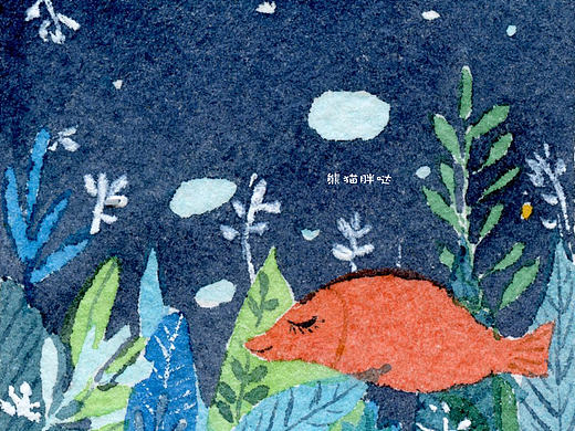 【小熊猫】水彩手绘花卉植物水彩插画教程小清新卡通插画的练成手帐手绘水彩步骤