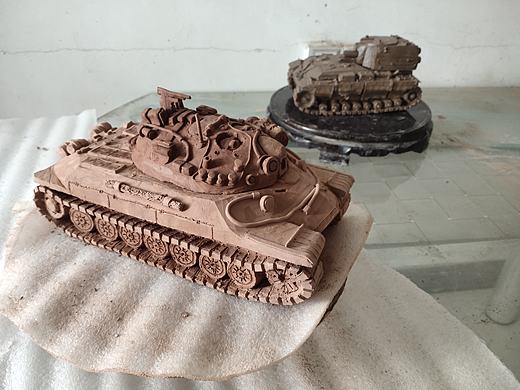 泥塑坦克系列之蘇聯(lián)Is-7坦克（個人主頁-ZMzgzNTQ5MjA=） - 手辦/模玩 - 站酷設計師YUSHISHE原創(chuàng)素材 - 站酷ZCOOL
