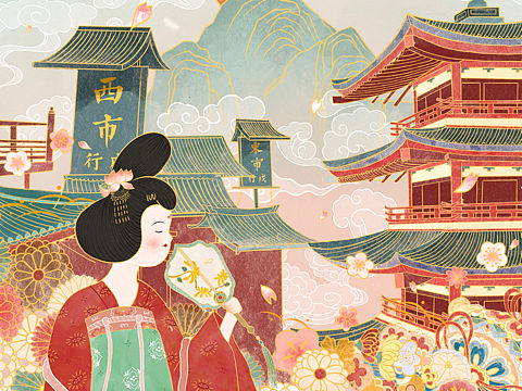 梦回大唐｜ 国潮插画 