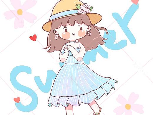 Q版夏季人物系列图