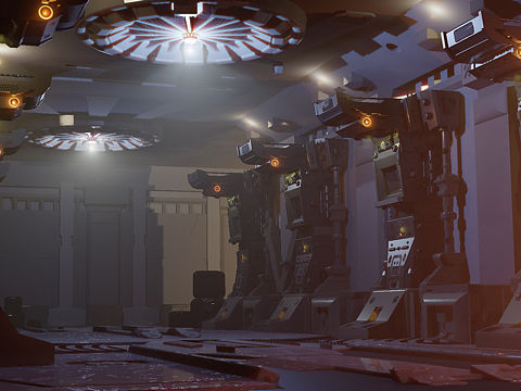blender科幻走廊