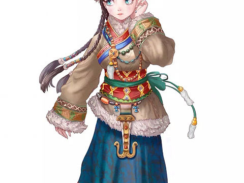 数字艺术之藏族美女