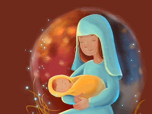 圣婴降临插画-儿童插画22013年前撕裂衣服的人插画-艺术插画35011年前