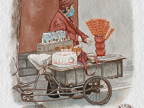 钢笔淡彩 │ 场景