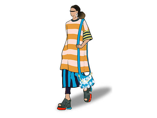 服装搭配插画