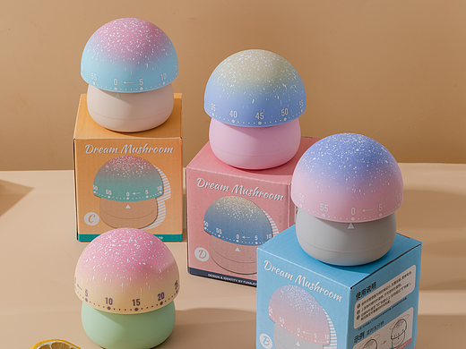 南京摄影|产品拍摄| 蘑菇防摔音大厨房自律神器定时器