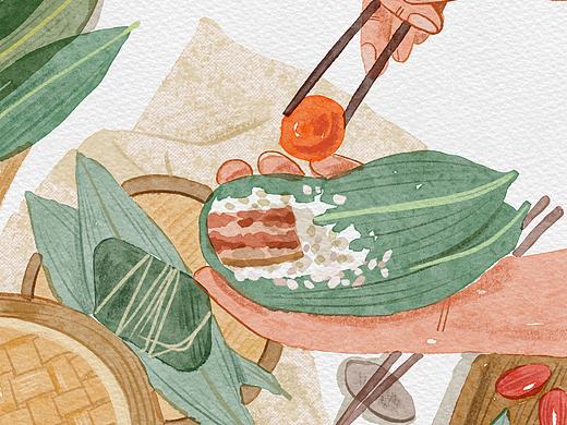 端午节粽子插画