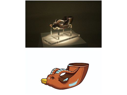 陕西历史博物馆 甘肃博物馆 描边插画