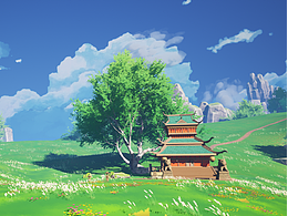 风格化山崖