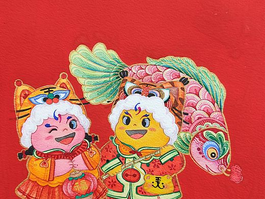 恭賀新禧 新春合集｜龍龍和華華（個(gè)人主頁(yè)-ZNTc2NzkwMTY=） - 商業(yè)插畫 - 站酷設(shè)計(jì)師大manman原創(chuàng)素材 - 站酷ZCOOL