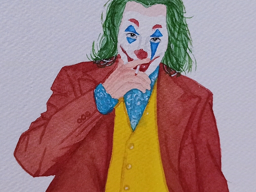 水彩-小丑