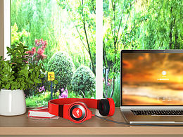 耳机场景搭建渲染