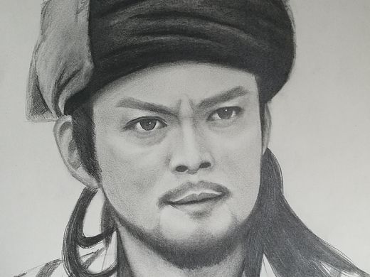 人像素描——黄日华版乔峰