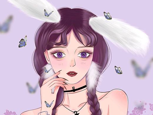 乖乖兔女（個人主頁-ZNDk5MjMwNTY=） - 藝術插畫 - 站酷設計師柔寶roy原創(chuàng)素材 - 站酷ZCOOL