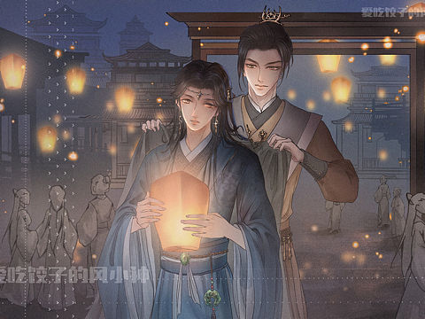 原创古风插画双人组