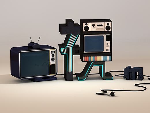 电视机 C4D