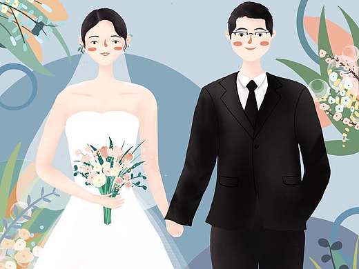 婚纱照转插（个人主页-ZNDQ0NzkxMDQ=） - 艺术插画 - 站酷设计师开飞机的兔子君原创素材 - 站酷ZCOOL