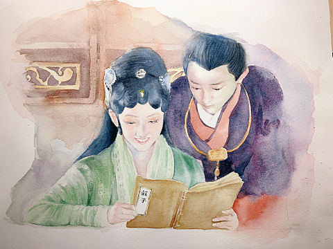 夢(mèng)中紅樓（個(gè)人主頁(yè)-ZMzU5NDU3MDQ=） - 繪畫(huà) - 站酷設(shè)計(jì)師chernina原創(chuàng)素材 - 站酷ZCOOL