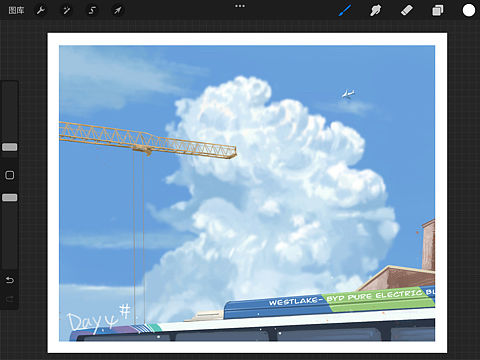 下班路上一朵盛开的云和西湖BYD BUS～