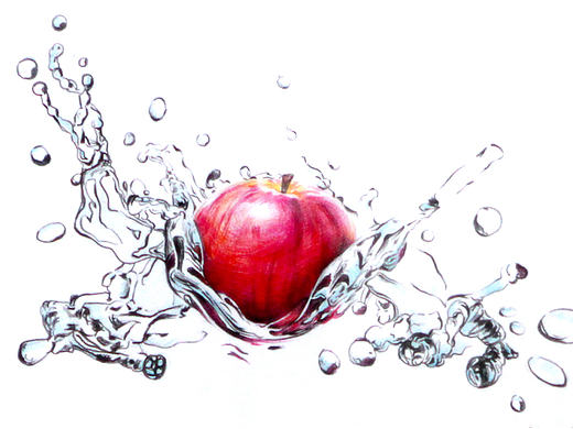 《落水的苹果》（个人主页-ZMjE1Njk4MjA=） - 商业插画 - 站酷设计师台风喜欢夏天原创素材 - 站酷ZCOOL