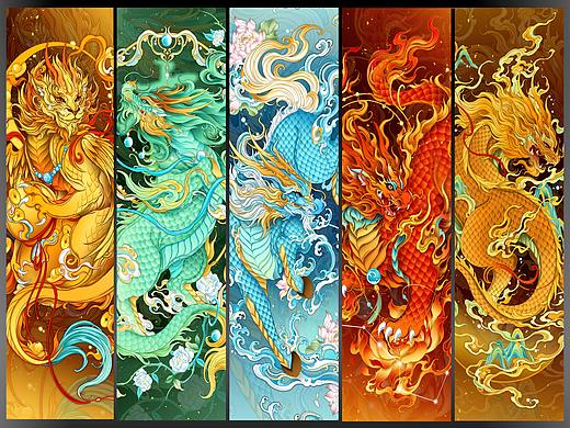 【国风插画】五行麒麟系列