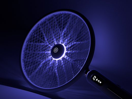 三人一物工业设计-臻邦智能多功能电蚊拍