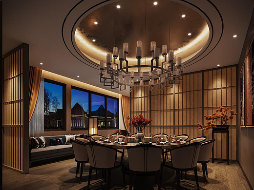 新中式酒店包间设计:宁静的奢华,当代的雅致