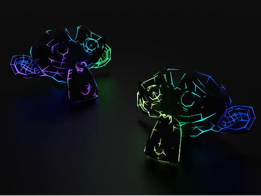 Blender作业-线框扫描效果