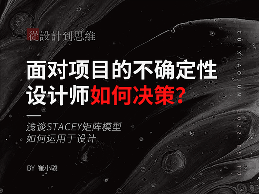 面对项目中的不确定性，设计师如何决策？