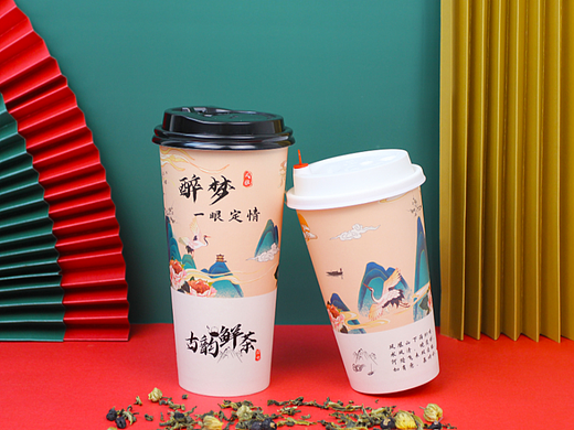 新中式茶饮 中国风奶茶拍摄