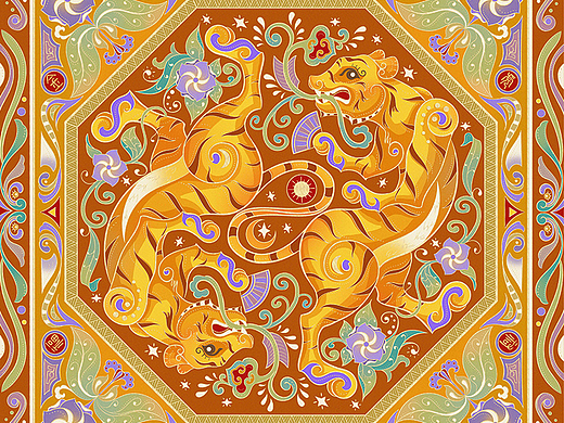 “福”主题——《金虎佑福》吉祥纹样