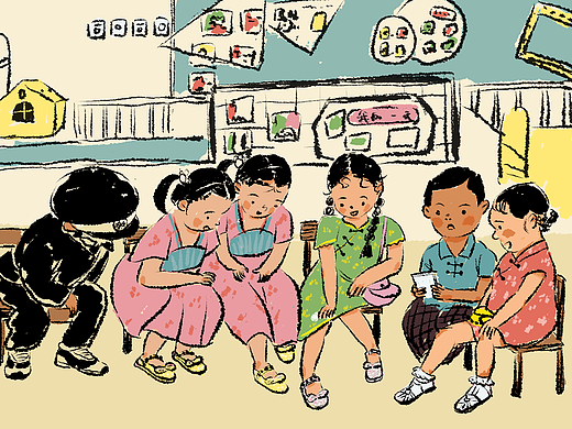 2023年幼儿园系列插画