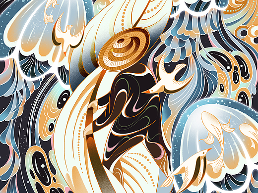 风味人间·浪头击水｜包装插画品牌设计