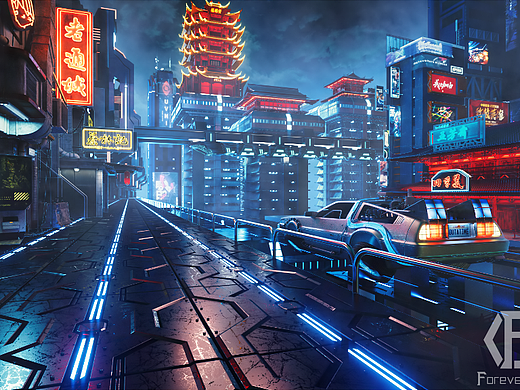 中国风赛博朋克城市——武汉