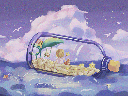 漂流瓶（个人主页-ZNjA0MTkzNzY=） - 创作习作 - 站酷设计师烧烤小肉肉原创素材 - 站酷ZCOOL