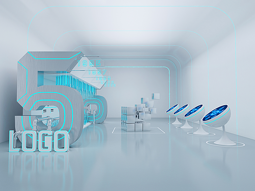 展厅展台科技未来5G现代化质感高级