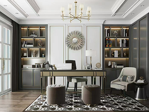 欧式办公室效果