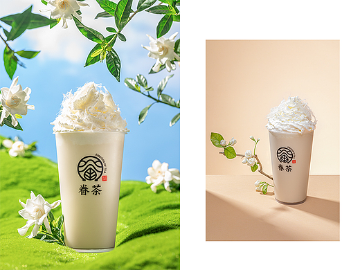 眷茶｜栀子奶茶 茉莉奶茶拍摄