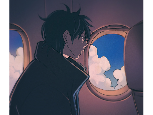 飞机上的他（个人主页-ZNjUyNzQ3ODA=） - 儿童插画 - 站酷设计师melodybuilding原创素材 - 站酷ZCOOL