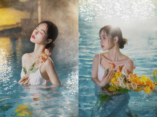 唯美汤泉水欲写真🌸跟蓝色多巴胺坠入爱河