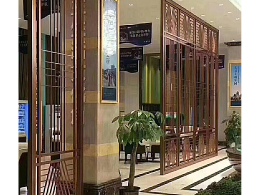 不锈钢屏风 紫铜隔断提高家装艺术气息