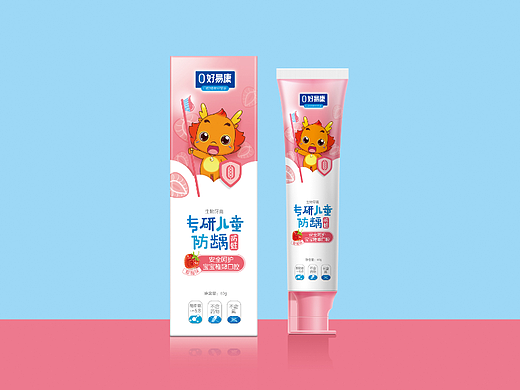好易康-儿童防蛀牙膏（个人主页-ZNjYxMzg4MjA=） - 包装 - 站酷设计师火焰周原创素材 - 站酷ZCOOL