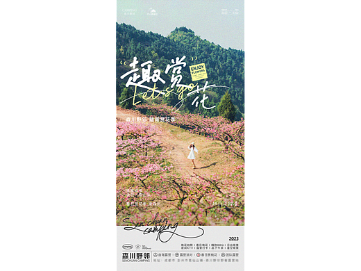 森川露营踏青系列海报