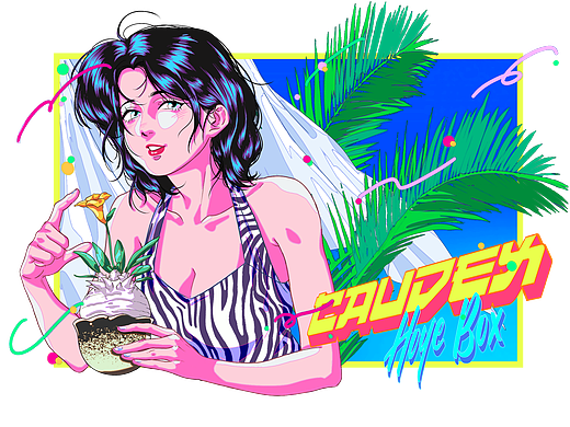 citypop系列插画: 块根植物×女孩