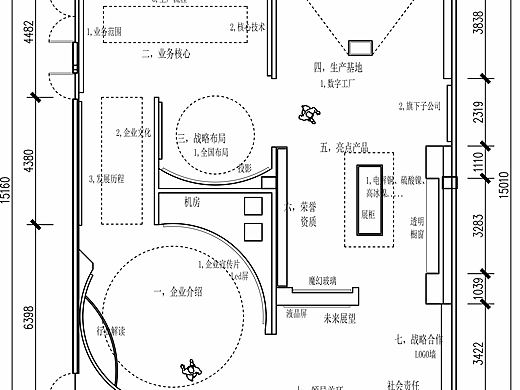 一个展厅平面布置图