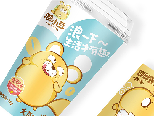 浪小豆大豆奶包装设计