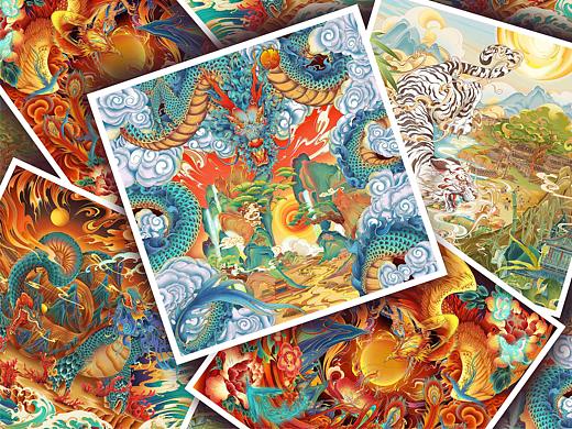 《四大神兽，天之四灵》 青龙·白虎·朱雀·玄武