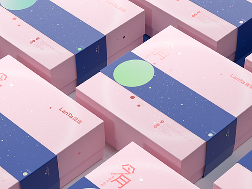 蓝塔中秋月饼礼盒包装设计