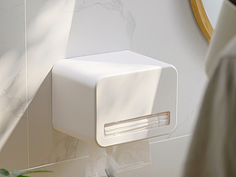 浴室纸巾盒壁挂式纸巾盒：墨鸟百花