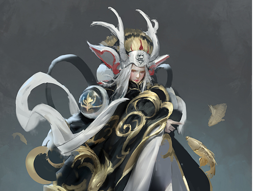 【拾艺绘画】角色主讲-Weber《银发萨满祭司》